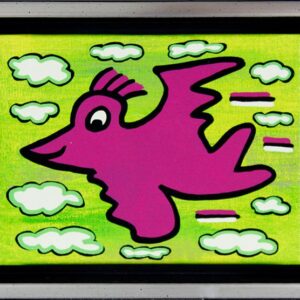 James Rizzi BIRD - PURPLE ON GREEN - 2D-Pigmentdruck