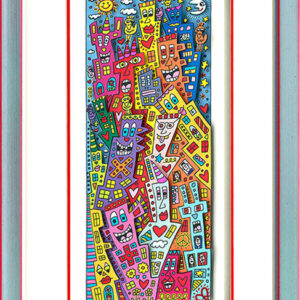 James Rizzi - BORDERLESS BUILDINGS - Original 3D Bild drucksigniert