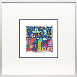 James Rizzi - BROOKLYN BLUES - Original 3D Bild drucksigniert-alurahmen