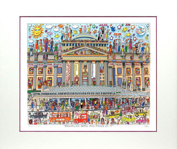 James Rizzi Brooklyn born and proud of it Orig. 3D Bild drucksigniert - ohne Rah...