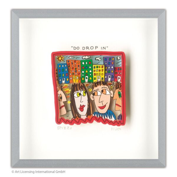 James Rizzi - DO DROP IN - Original 3D Bild drucksigniert