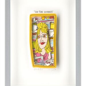 James Rizzi - DO THE DISHES - Original 3D Bild drucksigniert