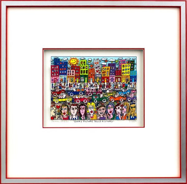 James Rizzi - EVERY PICTURE TELLS A STORY - Original 3D Bild drucksigniert