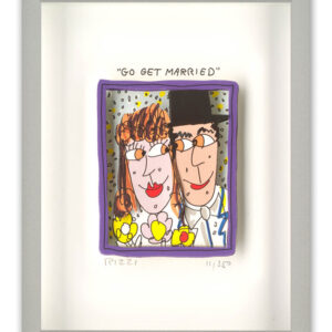 James Rizzi - GO GET MARRIED - Original 3D Bild drucksigniert