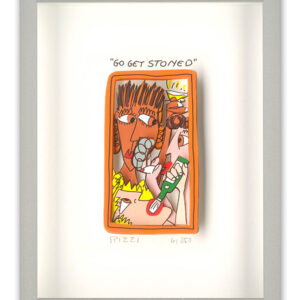 James Rizzi - GO GET STONED - Original 3D Bild drucksigniert