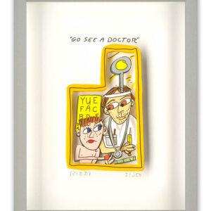 James Rizzi - GO SEE A DOCTOR - Original 3D Bild drucksigniert