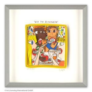 James Rizzi - GO TO DINNER - Original 3D Bild drucksigniert