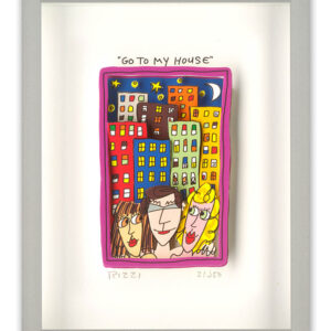 James Rizzi - GO TO MY HOUSE - Original 3D Bild drucksigniert