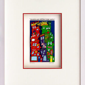 James Rizzi - HOUSES WHO HAPPEN TO BE HAPPY - Original 3D Bild