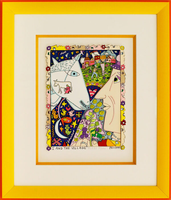 James Rizzi - I AND THE VILLAGE - Original 3D Bild HANDSIGNIERT