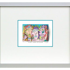 James Rizzi - I CAN´T MAKE UP MY MIND - Original 3D Bild drucksigniert