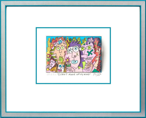 James Rizzi - I CAN´T MAKE UP MY MIND - Original 3D Bild drucksigniert