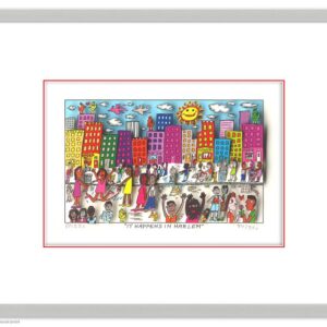 James Rizzi - IT HAPPENS IN HARLEM - Original 3D Bild drucksigniert