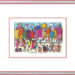 James Rizzi - IT HAPPENS IN HARLEM - Original 3D Bild drucksigniert