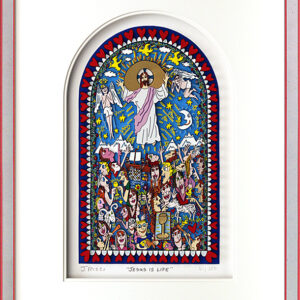 James Rizzi - JESUS IS LIFE - Original 3D Bild drucksigniert