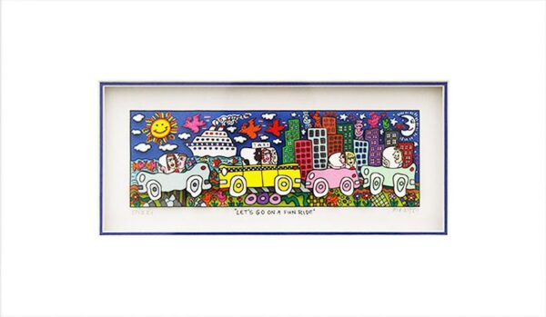 James Rizzi - LET'S GO ON A FUN RIDE - Original 3D Bild drucksigniert