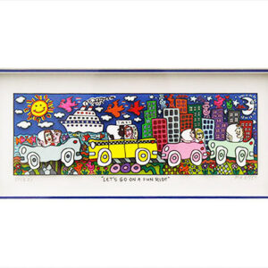 James Rizzi - LET'S GO ON A FUN RIDE - Original 3D Bild drucksigniert