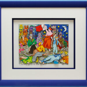 James Rizzi - LIBERTY LEADING THE PEOPLE - Original 3D Bild HANDSIGNIERT