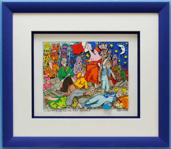 James Rizzi - LIBERTY LEADING THE PEOPLE - Original 3D Bild HANDSIGNIERT