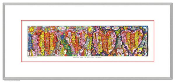 James Rizzi - LOOKING FOR THE APPLE OF MY HEART - Original 3D Bild drucksigniert...