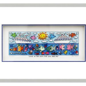 James Rizzi - LOVE IN THE SEA FOR YOU AND ME - Original 3D Bild drucksigniert-al...