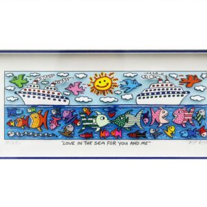 James Rizzi - LOVE IN THE SEA FOR YOU AND ME - Original 3D Bild drucksigniert - ...