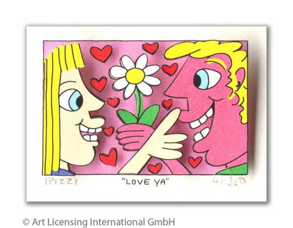 James Rizzi - LOVE YA - Original 3D Bild drucksigniert