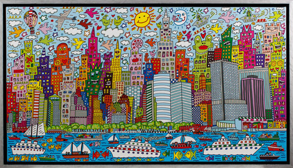 James Rizzi MY NEW YORK CITY - Pigmentgrafik auf Leinwand