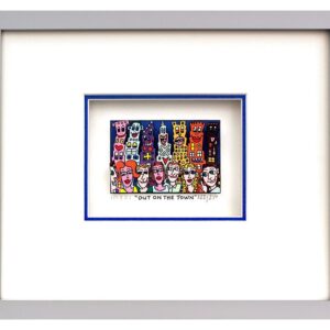 James Rizzi - OUT ON THE TOWN  - Original 3D Bild drucksigniert-alurahmen-Normal...