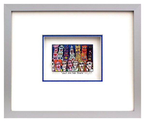 James Rizzi - OUT ON THE TOWN  - Original 3D Bild drucksigniert-alurahmen-Normal...