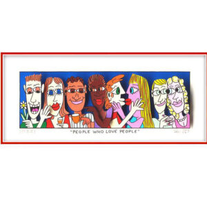 James Rizzi - PEOPLE WHO LOVE PEOPLE - Original 3D Bild drucksigniert - ohne Rah...