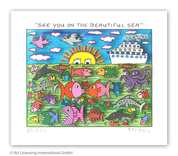 James Rizzi - SEE YOU ON THE BEAUTIFUL SEA - Original 3D Bild