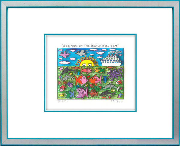 James Rizzi - SEE YOU ON THE BEAUTIFUL SEA - Original 3D Bild