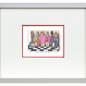 James Rizzi - Shop until you drop - Original 3D Bild drucksigniert-alurahmen-Nor...