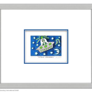 James Rizzi - SPACE ODYSSEY  - Original 3D Bild drucksigniert-alurahmen-AP Exemp...