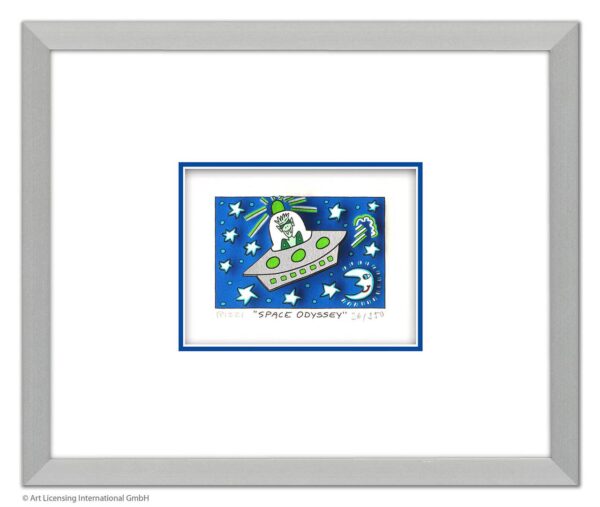 James Rizzi - SPACE ODYSSEY  - Original 3D Bild drucksigniert-alurahmen-Normale ...