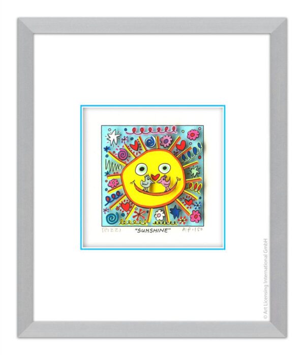 James Rizzi - SUNSHINE  - Original 3D Bild drucksigniert-alurahmen-Normale Numme...