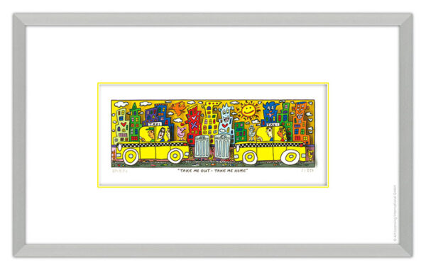 James Rizzi - TAKE ME OUT - TAKE ME HOME - Original 3D Bild drucksigniert - ohne...