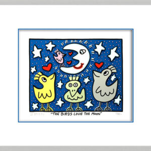 James Rizzi - THE BIRDS LOVE THE MOON - Original 3D Bild