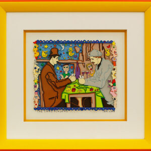 James Rizzi - THE CARD PLAYERS - Original 3D Bild HANDSIGNIERT