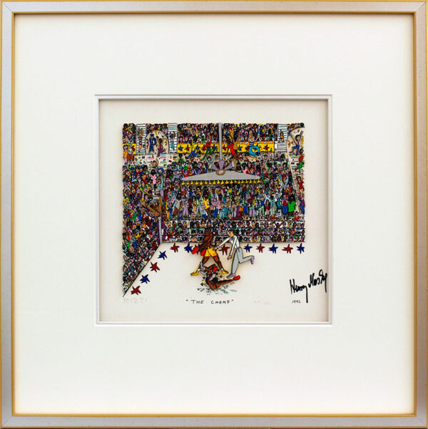 James Rizzi - THE CHAMP - Original 3D Bild HANDSIGNIERT