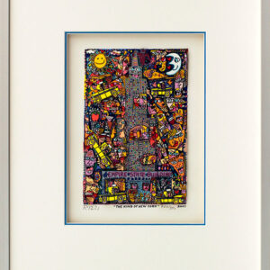 James Rizzi - THE KING OF NEW YORK - Original 3D Bild HANDSIGNIERT