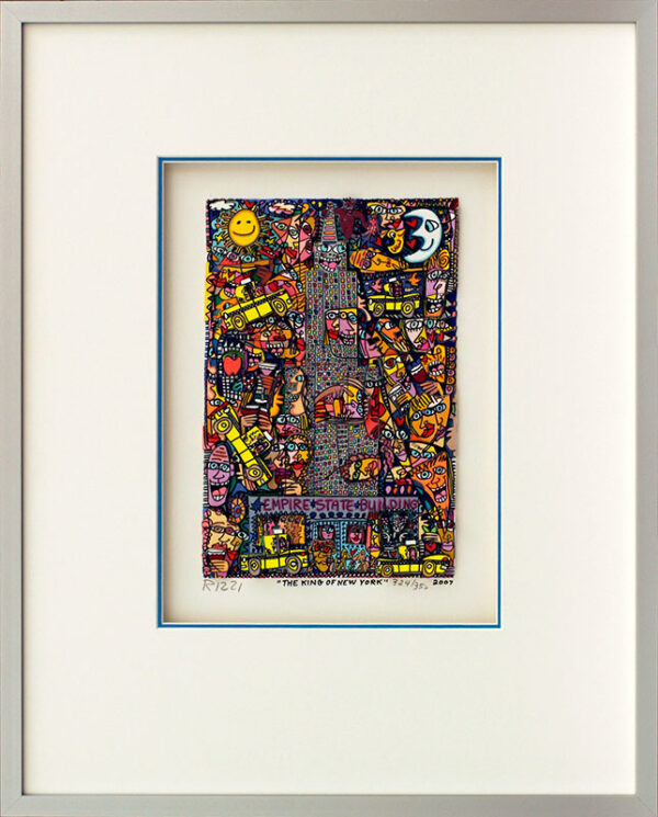 James Rizzi - THE KING OF NEW YORK - Original 3D Bild HANDSIGNIERT