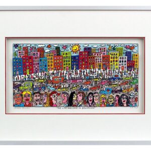 James Rizzi THE LIFE AND LOVE IN BROOKLYN - 3D Bild drucksigniert