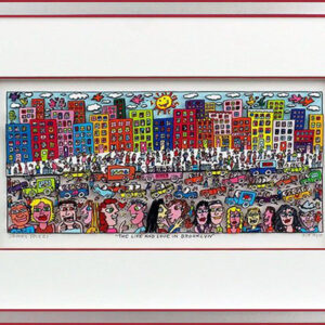 James Rizzi THE LIFE AND LOVE IN BROOKLYN - 3D Bild drucksigniert