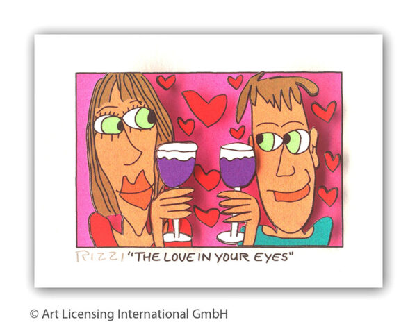 James Rizzi - THE LOVE IN YOUR EYES - Original 3D Bild drucksigniert - ohne Rahm...