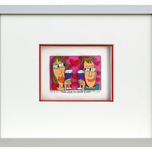 James Rizzi - THE LOVE IN YOUR EYES  - Original 3D Bild drucksigniert-alurahmen-...