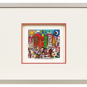 James Rizzi - We who love the Big Apple - Original 3D Bild drucksigniert-alurahm...