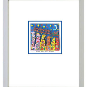 James Rizzi - When Santa Comes To Town - Original 3D Bild drucksigniert-alurahme...