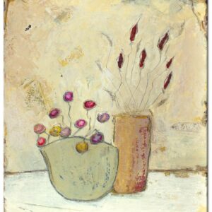 Karin Melé - Flowers - Original handgemalte Mischtechnik -40 x 50 cm